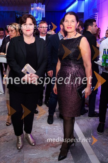  Uršula Cetinski, generalna direktorica, Cankarjev dom; mag. Breda Pečovnik, direktorica kongresno komercialne dejavnosti Cankarjev domŽarometi 2018, druženje po prireditvi