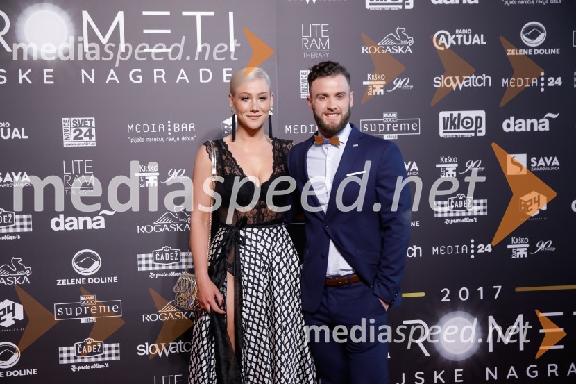   Indira Ekić, Indy beauty;  Matic Kolenc, osebni trenerŽarometi 2018, rdeča preproga