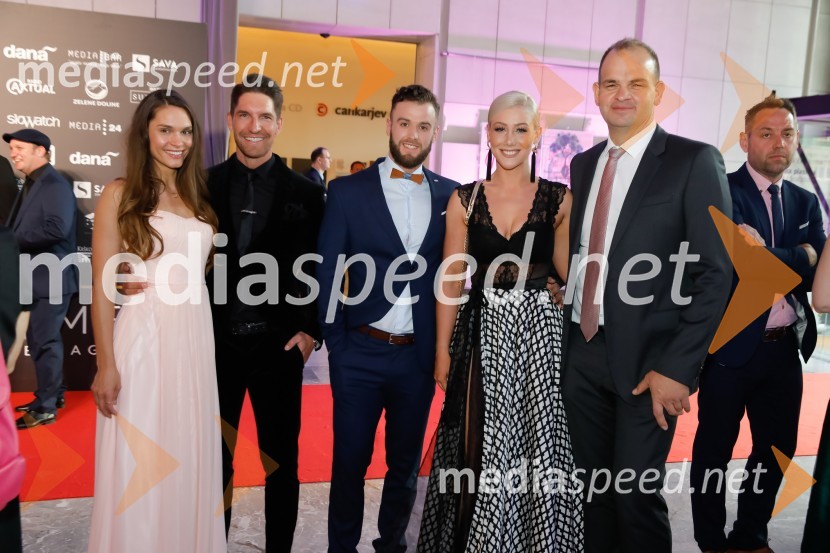  Nives Orešnik, Miss Slovenije 2012;  Jan Kovačič, fitnes trener;  Matic Kolenc, osebni trener;   Indira Ekić, Indy beauty;  Bojan Papež, zmagovalec The Biggest Loser SlovenijaŽarometi 2018, rdeča preproga