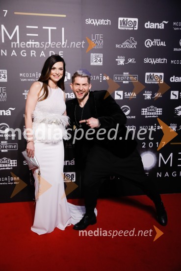  Natalija Verboten, pevka;  Klemen Bunderla, radijski voditelj, radio AktualŽarometi 2018, rdeča preproga