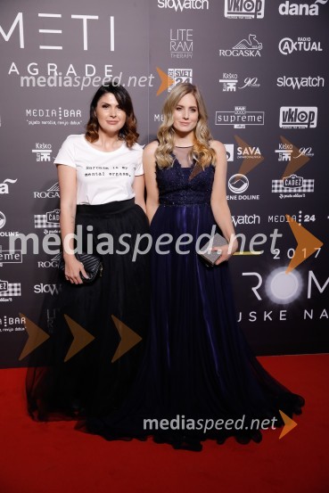  Eva Lozina, blogerka Nepopolna mama;  Ajda Sitar Žumer, blogerka, Etiketa Magazin, Miss športa Slovenije 2009Žarometi 2018, rdeča preproga
