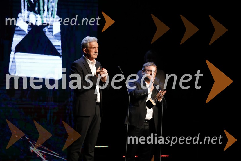  Slavko Bobovnik, novinar in TV voditelj;  Bojan Emeršič, igralecŽarometi 2018, podelitev medijskih nagrad za leto 2017