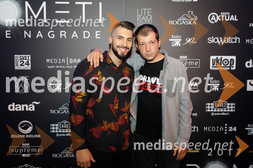  Challe Salle, glasbenik;  Damjan Jović, glasbeni producentŽarometi 2018, druženje po prireditvi
