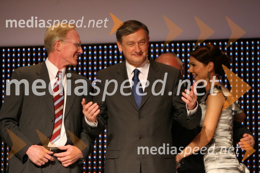 Dr. Danilo Türk, predsednik Republike Slovenije in Norbert Enning, dobitnik priznanja v kategoriji Industija  (Industry)Podelitev priznanj Evropski izumitelj leta 2008 - European Inventor of the Year 2008