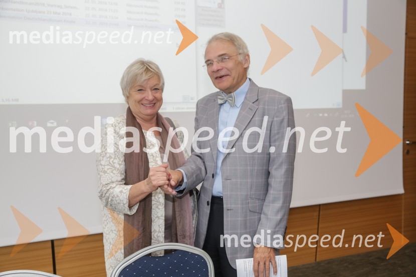  Gertrud Rantzen, predsednica upravnega odbora, Slovensko-nemška gospodarska zbornica;   Bernhard Hauer, stalni namestnik veleposlanika Zvezne Republike Nemčije v SlovenijiNemški forum 2018