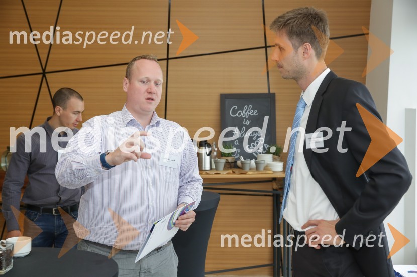  Jan Baksa Lesjak, Žejn, d.o.o.;  Danijel Gostenčnik, Vodja predstavništva Deutsche Messe in KoelnmesseNemški forum 2018