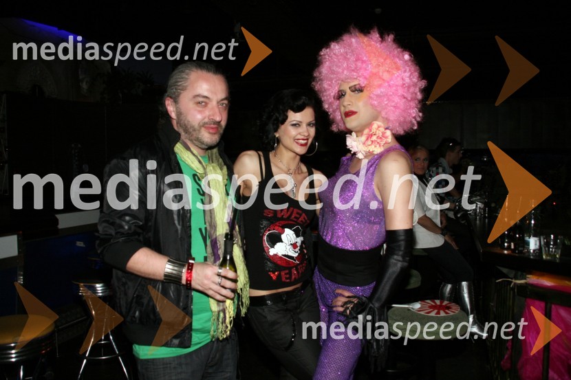 Milan Gačanovič, stilist, Nina Osenar, voditeljica in pevka ter MarlennaDisco Session s Salome