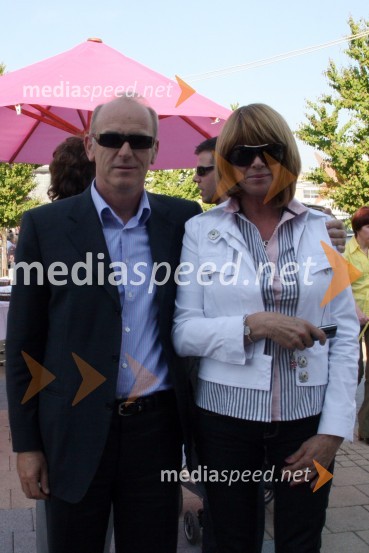 Jože Mermal, predsednik uprave BTC in Maja Oven, direktorica sektorja za tržno komuniciranje in odnose z javnostmi v BTCSprejem evropskega prvaka na bradlji Mitje Petkovška ter bronastega na drogu Aljaža Pegana