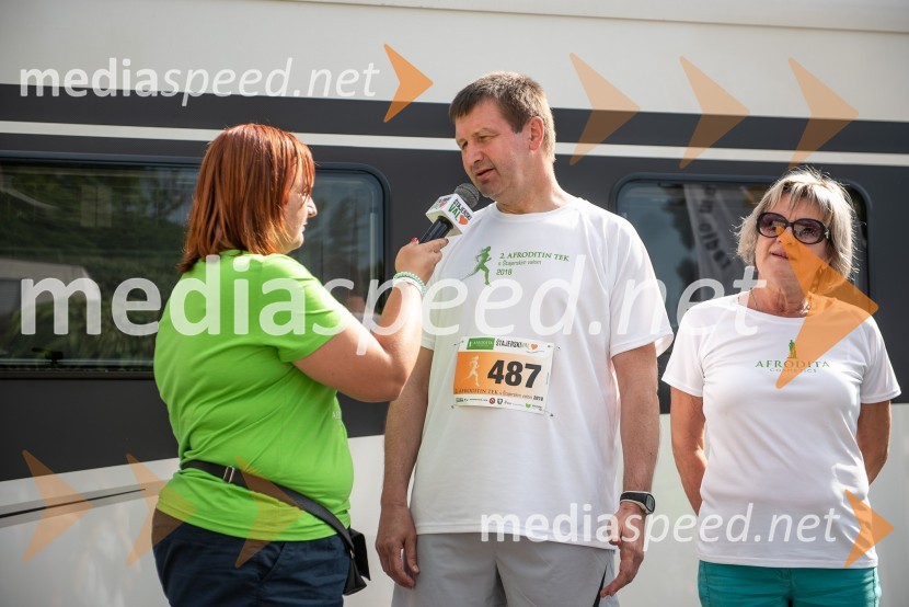  Katja  Žolgar, radijska voditeljica; mag. Branko Kidrič, župan, Občina Rogaška Slatina;  Danica Zorin Mijošek, ustanoviteljica  Kozmetike AfroditaDrugi Afroditin tek