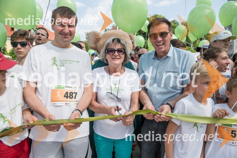 mag. Branko Kidrič, župan, Občina Rogaška Slatina;  Danica Zorin Mijošek, ustanoviteljica  Kozmetike Afrodita;  Roman  Moškotevc, direktor Radio Štajerski valDrugi Afroditin tek