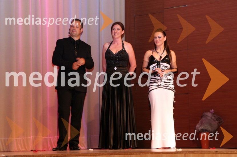 Mark Žitnik, TV Paprika in voditelj večera, Urška Alič Flajnik, direktorica Špas Teatra in Bojana Štancer, TV Paprika in voditeljica večeraAdam in Eva, izbor za najbolj simpatično Slovenko ali Slovenca 2008