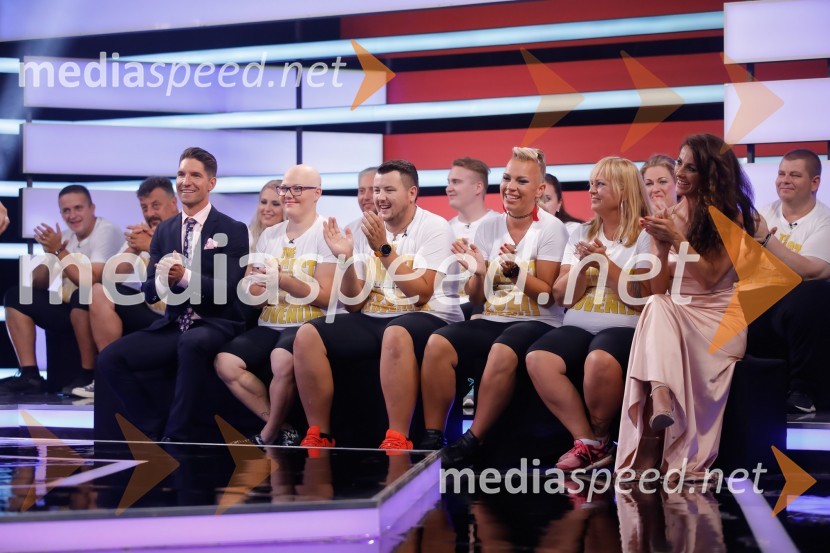  Jan Kovačič, fitnes trener;  Katja Ficko, tekmovalka, The Biggest Loser Slovenija 2018;  Rok Damiš, tekmovalec, The Biggest Loser Slovenija 2018;  Rebeka  Kanc Markanovič, tekmovalka, The Biggest Loser Slovenija 2018;  Marta Kepic, tekmovalka, The Biggest Loser Slovenija 2018;  Nataša  Gorenc, fitnes trenerkaThe Biggest Loser Slovenija, finalna oddaja