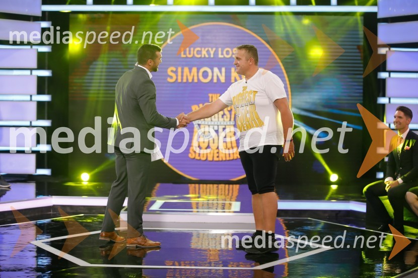  Marko Potrč, televizijski voditelj;  Simon Kos, tekmovalec, The Biggest Loser Slovenija 2018The Biggest Loser Slovenija, finalna oddaja