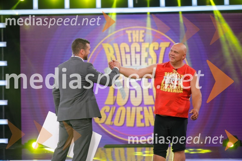  Marko Potrč, televizijski voditelj;  Edo Mesič, tekmovalec, The Biggest Loser Slovenija 2018The Biggest Loser Slovenija, finalna oddaja