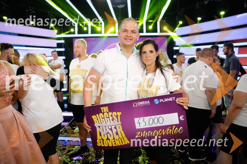  Bojan Papež, zmagovalec The Biggest Loser Slovenija;  Klara Hrovat Vidmar, zmagovalka, The Biggest Loser Slovenija 2018The Biggest Loser Slovenija, finalna oddaja