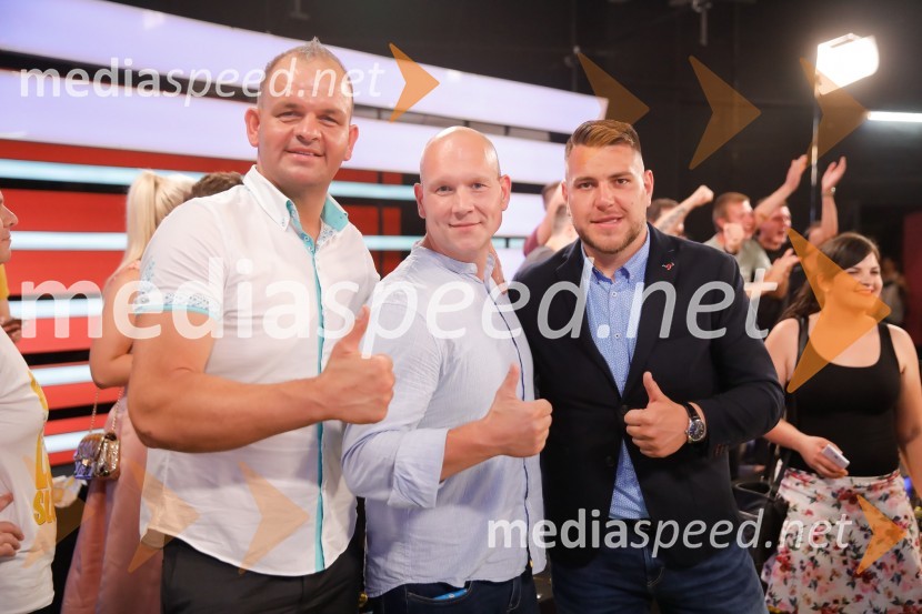  Bojan Papež, zmagovalec The Biggest Loser Slovenija;  Robi Tašner;   Aleksandar  JovićThe Biggest Loser Slovenija, finalna oddaja