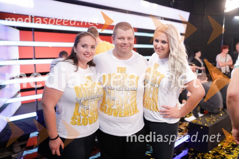  Ervina Varcar, tekmovalka, The Biggest Loser Slovenija 2018;  Gregor Škoflek, tekmovalec, The Biggest Loser Slovenija 2018;  Eva Aljančič, tekmovalka, The Biggest Loser Slovenija 2018The Biggest Loser Slovenija, finalna oddaja