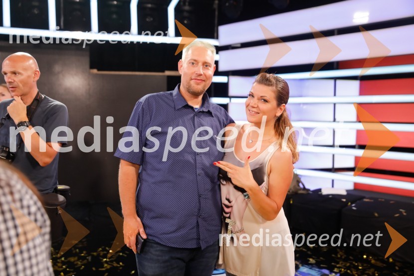  Henrik Lutz, tekmovalec The Biggest Loser Slovenija;  Jasna Kuljaj, TV voditeljicaThe Biggest Loser Slovenija, finalna oddaja