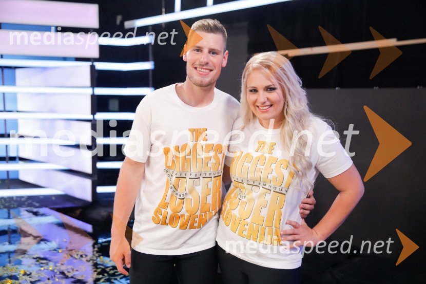  Blaž Hudelja, tekmovalec, The Biggest Loser Slovenija 2018;  Eva Aljančič, tekmovalka, The Biggest Loser Slovenija 2018The Biggest Loser Slovenija, finalna oddaja