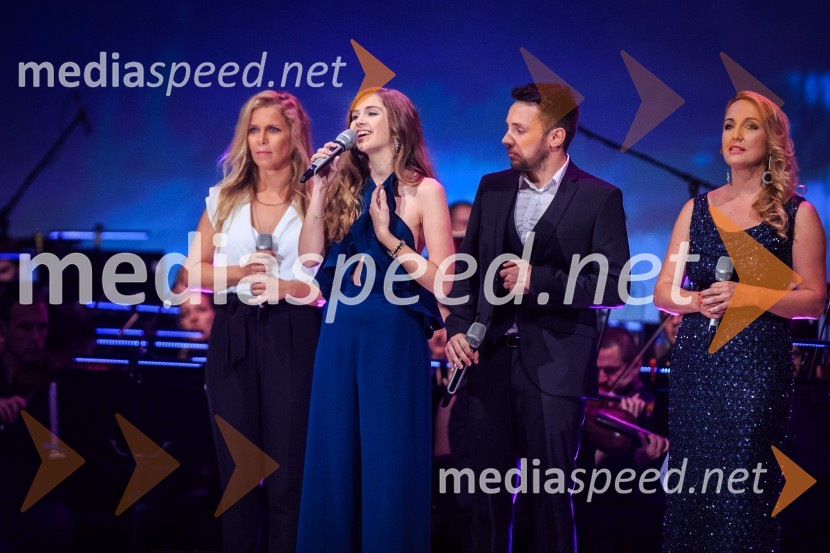  Anika Horvat, pevka;  Saša Lešnjek, pevka, igralka;  Alex Volasko, pevec;  Eva  Hren, pevkaGala koncert Poletna noč 2018