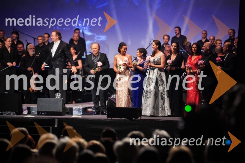 Patrik Greblo, dirigent;  Alfi Nipič, pevec;  Nina Strnad, pevka;  Darja Švajger, pevka;  Tinkara Kovač, glasbenicaGala koncert Poletna noč 2018