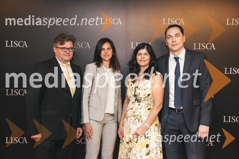  Dari Južna,  lastnik podjetja Lisca;   Zina Pinciuc, direktorica Lisca moda Rusija;  Vesna Južna, lastnica podjetja Lisca;  Marko Ninčević, generalni direktor podjetja LiscaLisca predstavila kolekcijo pomlad - poletje 2019