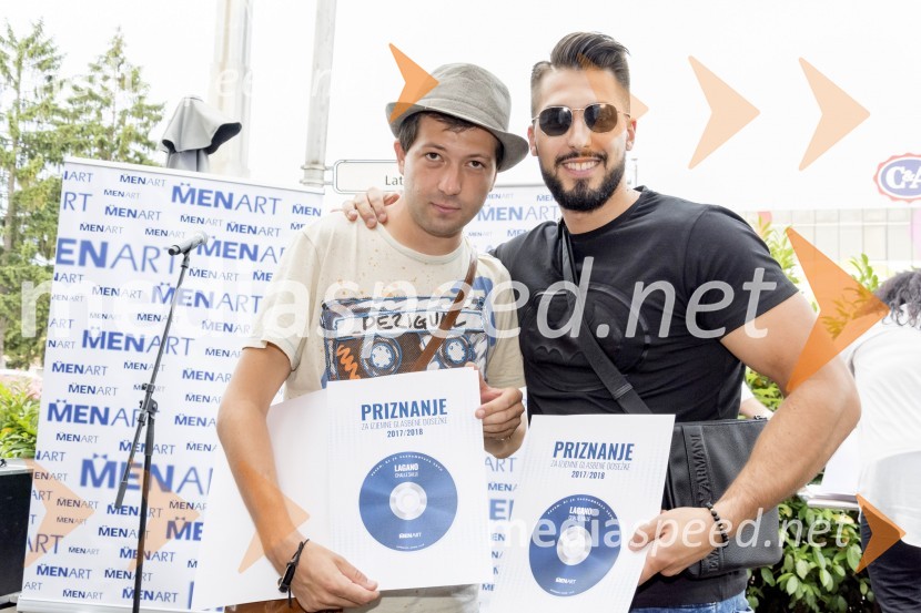  Damjan Jović, glasbeni producent;  Challe Salle, glasbenikPodelitev glasbenih nagrad založbe Menart