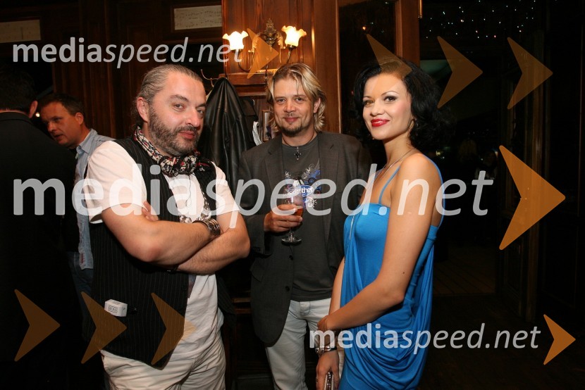 Milan Gačanović, stilist, ... in Nina Osenar, TV voditeljica in pevkaMiss Universe Slovenije 2008