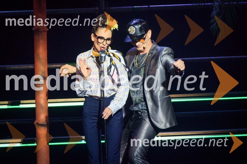  Alenka Tetičkovič, igralka;  Uroš Smolej, igralecMuzikal Briljantina, premiera