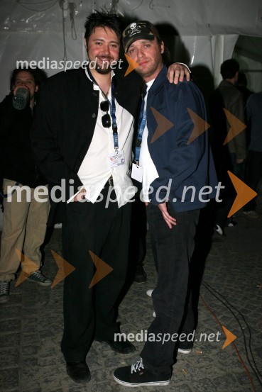 Gal Gljun, član skupine Gal in Galeristi in Grega Skočir, član skupine Big Foot MamaCircom open air koncert