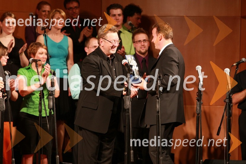 Marijan Petan, New Swing Quartet in Bojan Šrot, župan občine CeljeSlavnostni koncert ob 40 - letnici New Swing Quartet