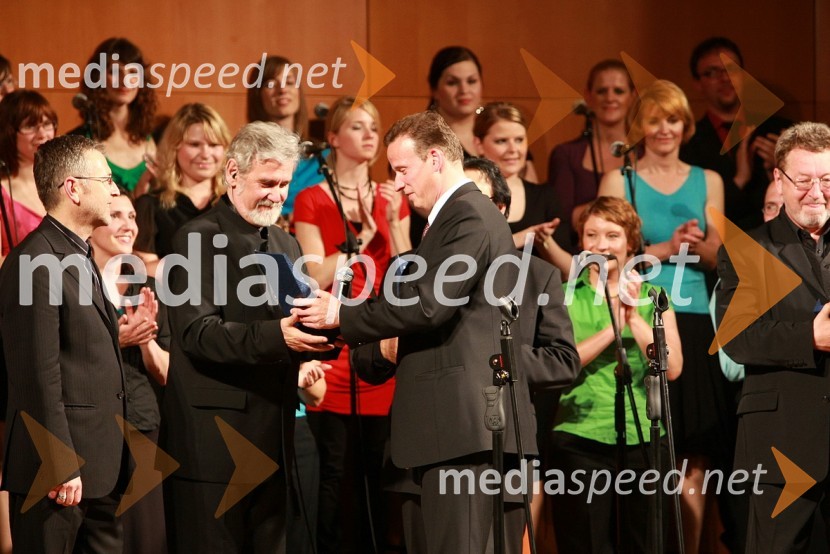 Dare Hering, New Swing Quartet in Bojan Šrot, župan občine CeljeSlavnostni koncert ob 40 - letnici New Swing Quartet