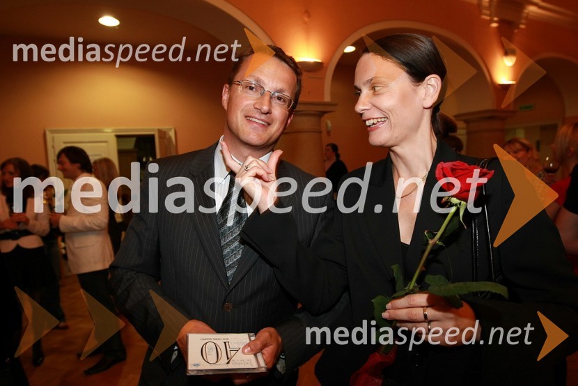 Andrej Klasinc, predsednik uprave Term Ptuj s soprogo NatašoSlavnostni koncert ob 40 - letnici New Swing Quartet