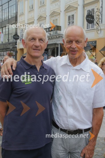  Bojan Ropret, nekdanji kolesarski reprezentant;  Franc Hvasti, nekdanji kolesar, trener in selektorSprejem kolesarja Primoža Rogliča