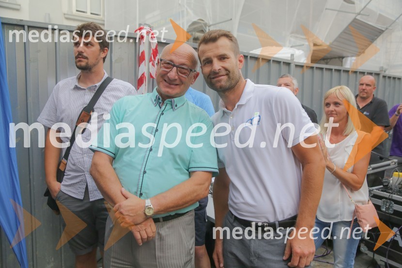  Bogdan Gabrovec, predsednik Olimpijskega komiteja Slovenije, predsednik Judo zveze Slovenije;  Andrej Hauptman, nekdanji kolesar, selektor državne kolesarske reprezentanceSprejem kolesarja Primoža Rogliča