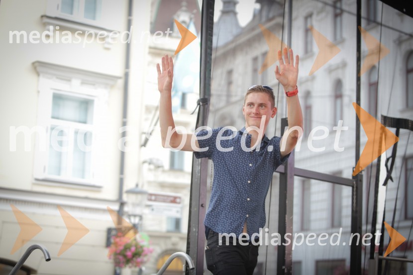  Matej Mohorič, cestni kolesarSprejem kolesarja Primoža Rogliča