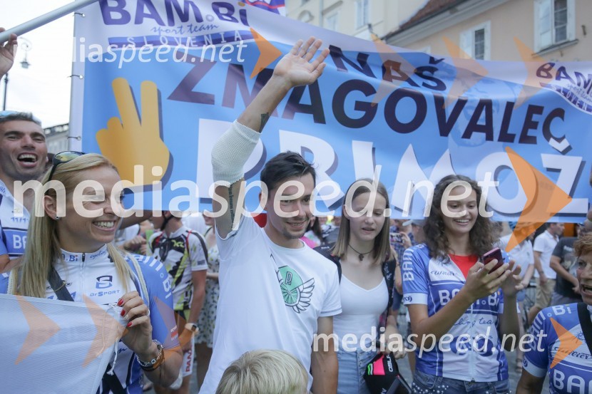  Primož Roglič, smučarski skakalec in kolesarSprejem kolesarja Primoža Rogliča