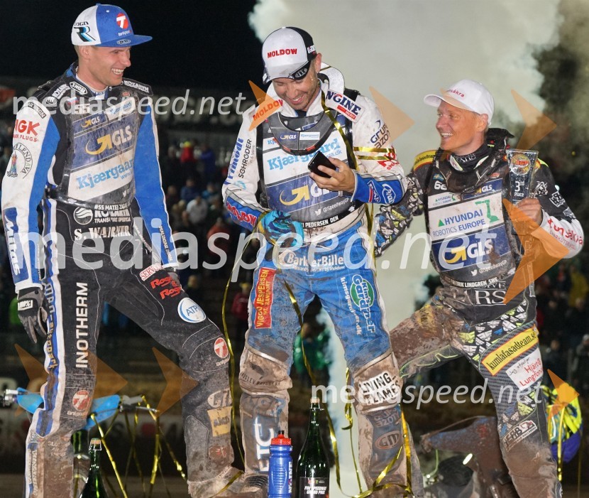  Matej Žagar, speedwayist (Slovenija);  Nicki  Pedersen, speedwayist (Danska);  Fredrik  Lindgren, speedwayist (Švedska)Žagar izvrsten drugi v Malilli