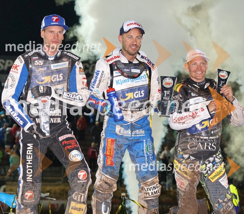  Matej Žagar, speedwayist (Slovenija);  Nicki  Pedersen, speedwayist (Danska);  Fredrik  Lindgren, speedwayist (Švedska)Žagar izvrsten drugi v Malilli