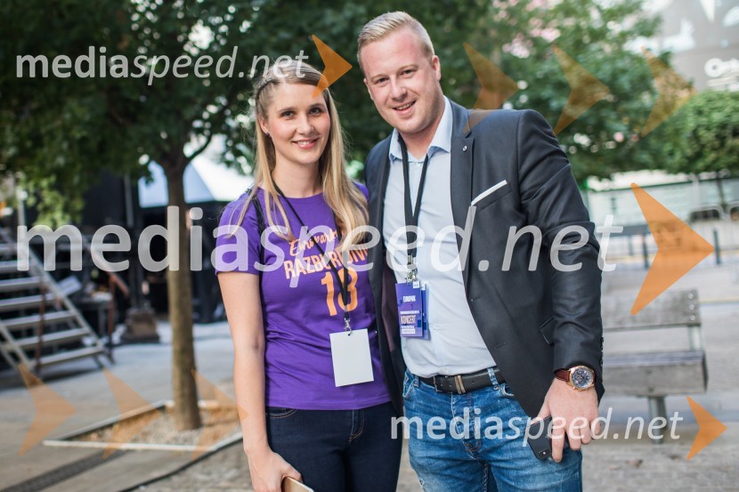  Vanja Bele, asistenka za marketing Europarka;  David Perger, Marketing intelligence MI6Europarkov koncert leta: Challe Salle in Perpetuum Jazzile