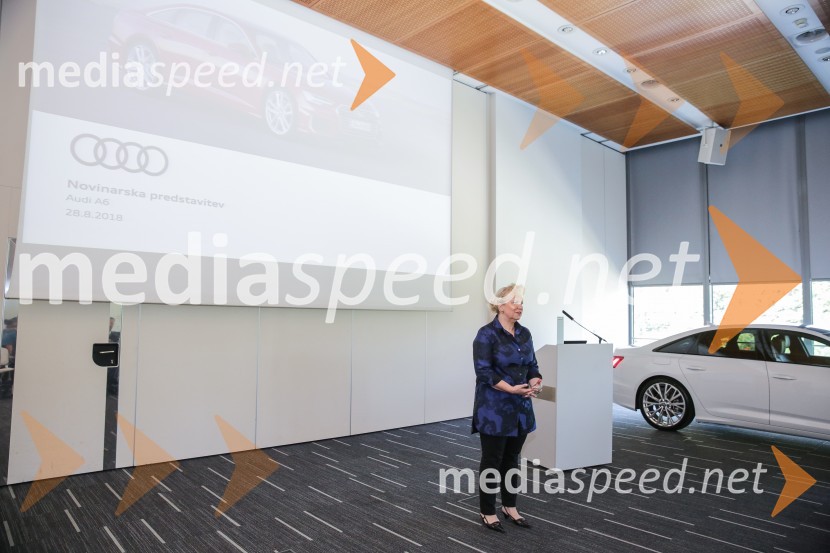  Sabrina Pečelin, vodja odnosov z javnostmi pri Porsche Slovenija d.o.o.Audi A6, slovenska predstavitev
