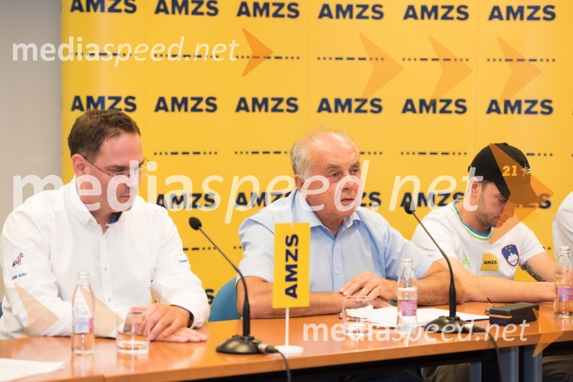  Gregor Žigante, predsednik AMD Krško;  Anton Breznik, predsednik AMZS;  Matic Ivačič, speedwayist (AMD Krško)Organizatorji in slovenska voznika pred dirko za VN Slovenije v Krškem zelo optimistični