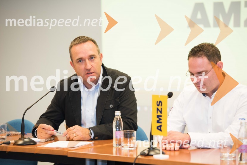  Borut  Cvetko, kreativni direktor, Mediaspeed;  Gregor Žigante, predsednik AMD KrškoOrganizatorji in slovenska voznika pred dirko za VN Slovenije v Krškem zelo optimistični