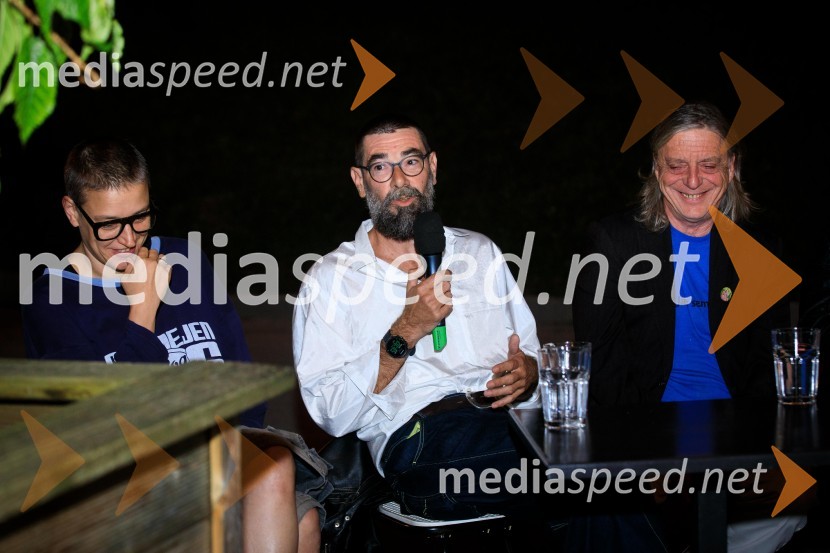  Anja Golob, pesnica, dramaturginja;  Matjaž Pograjc, režiser;  Andrej Rozman Roza,  igralec, pisateljJaz, umetnik. Jaz, državljan., predstavitev 63. sezone SMG