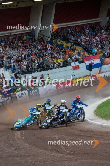  Artem Laguta , speedwayist (Rusija);  Patryk Dudek, speedwayist (Poljska);  Chris Holder, speedwayist (Avstralija);  Bartosz Zmarzlik, speedwayist (Poljska)VN Slovenije Poljaku Dudku, Slovenci srčno, a brez točk