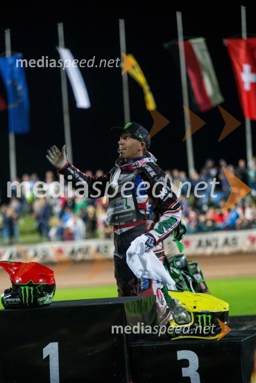  Greg  Hancock, speedwayist (ZDA)VN Slovenije Poljaku Dudku, Slovenci srčno, a brez točk