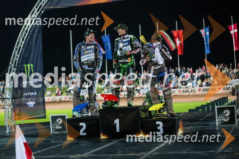  Jason Doyle, speedwayist (Avstralija);  Patryk Dudek, speedwayist (Poljska);  Greg  Hancock, speedwayist (ZDA)VN Slovenije Poljaku Dudku, Slovenci srčno, a brez točk