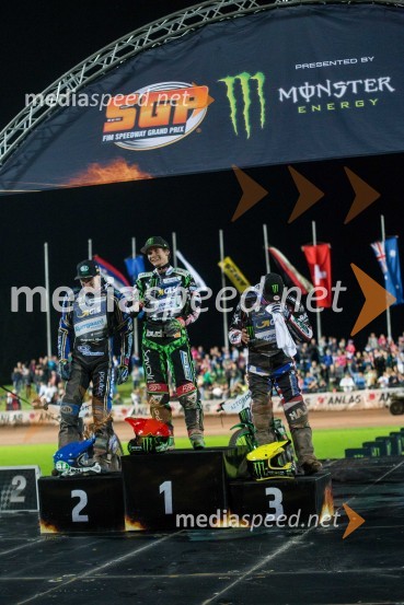  Jason Doyle, speedwayist (Avstralija);  Patryk Dudek, speedwayist (Poljska);  Greg  Hancock, speedwayist (ZDA)VN Slovenije Poljaku Dudku, Slovenci srčno, a brez točk
