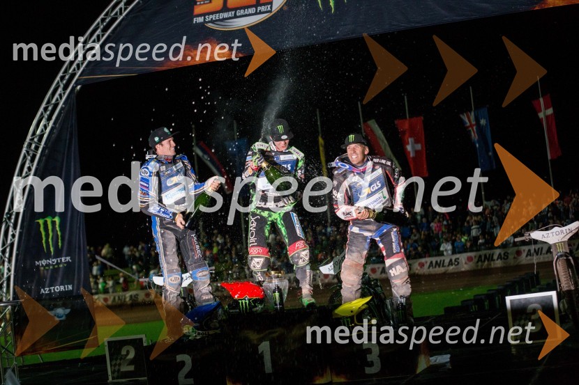  Jason Doyle, speedwayist (Avstralija);  Patryk Dudek, speedwayist (Poljska);  Greg  Hancock, speedwayist (ZDA)VN Slovenije Poljaku Dudku, Slovenci srčno, a brez točk