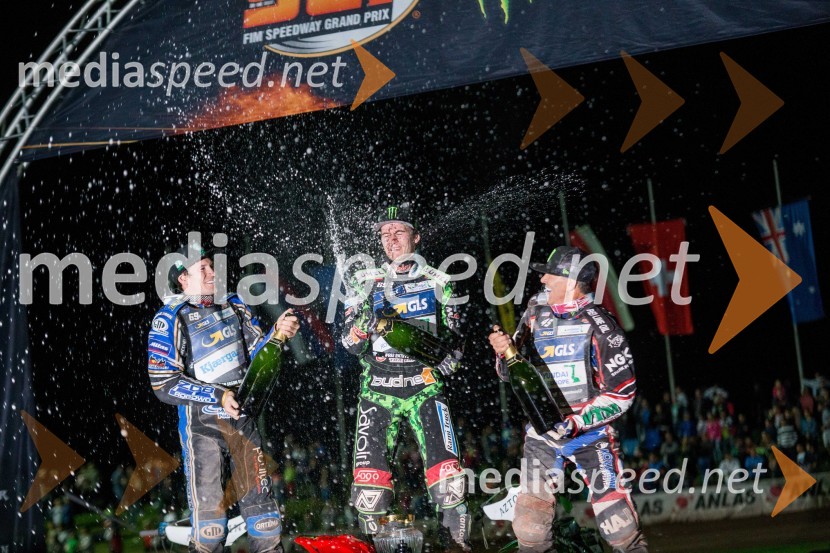  Jason Doyle, speedwayist (Avstralija);  Patryk Dudek, speedwayist (Poljska);  Greg  Hancock, speedwayist (ZDA)VN Slovenije Poljaku Dudku, Slovenci srčno, a brez točk